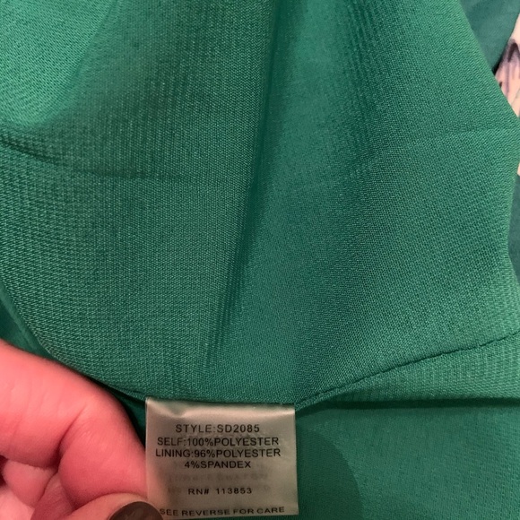 77. Sugar + Lips Green Spaghetti Halter Dress - Picture 10 of 12